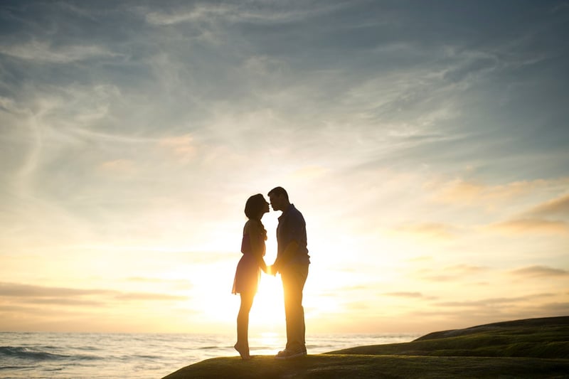 Couple in love on the beach